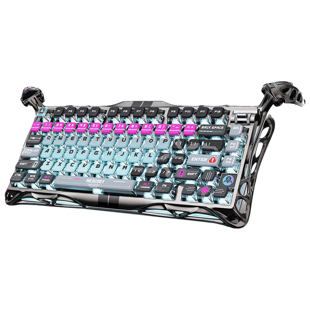 GravaStar Mercury V75 Pro RGB Manyetik Switch İngilizce Q Cyberpunk Kablolu Gaming Klavye