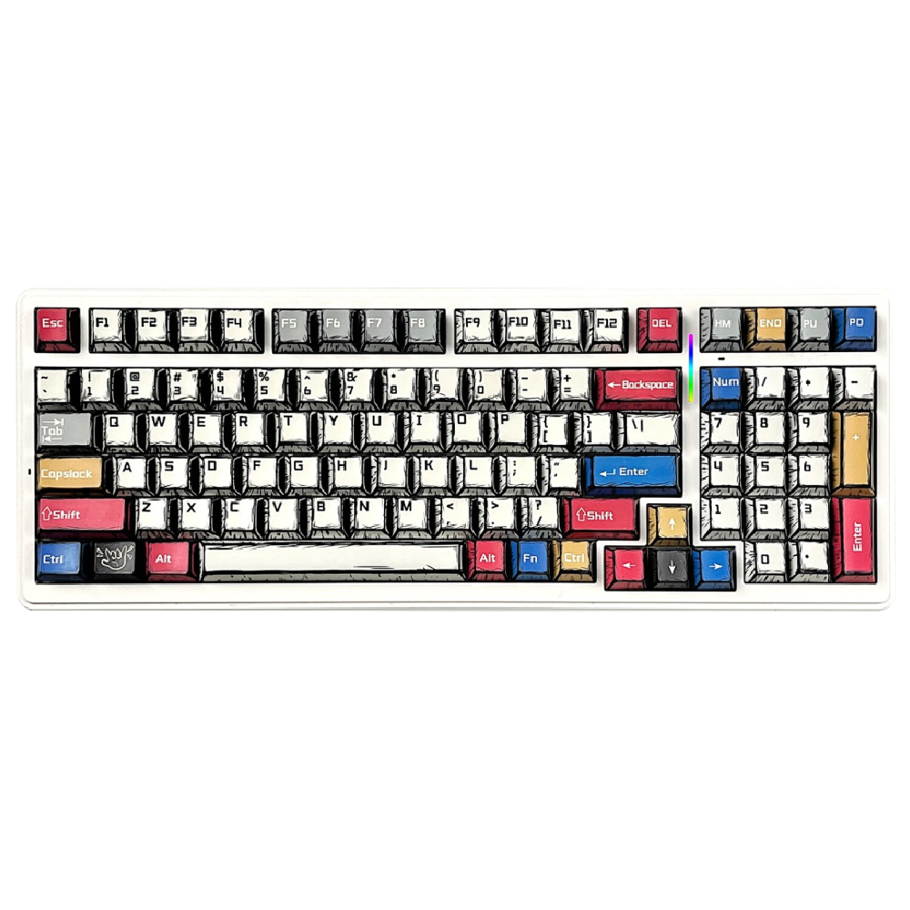 Aula F99 Linear GrayWood V3 Switch Hot Swap RGB Comic Kablosuz Gaming Klavye