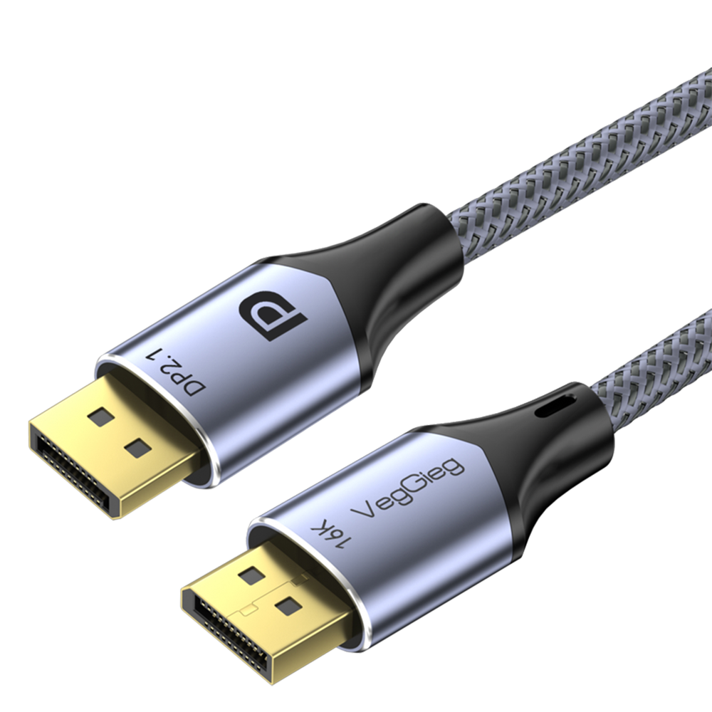 VegGieg 16K 60Hz 8K 120Hz 4 K 240Hz 80Gbps HDR ARC 2.1 DPI Kablosu 1 Metre