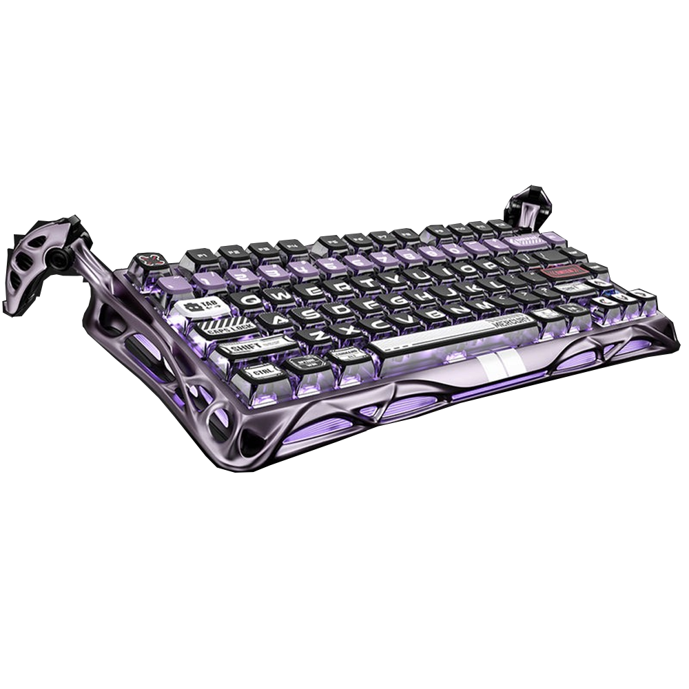 GravaStar Mercury V75 Pro HE RGB Hall Effect Manyetik Switch İngilizce Q Iron Purple Kablolu Gaming Klavye