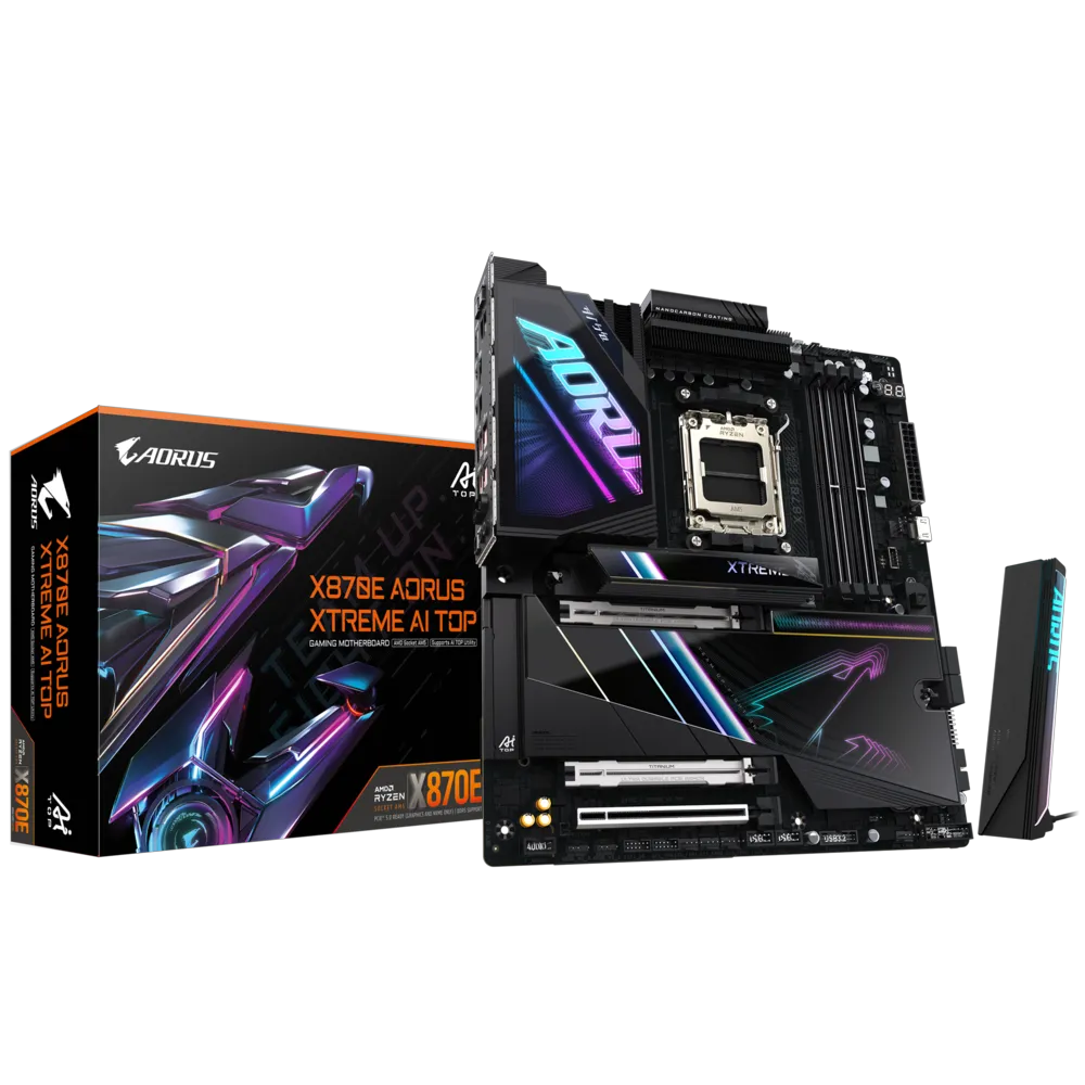 GIGABYTE X870E AORUS XTREME AI TOP 8800MHz(OC) DDR5 Soket AM5 M.2 HDMI E-ATX Anakart