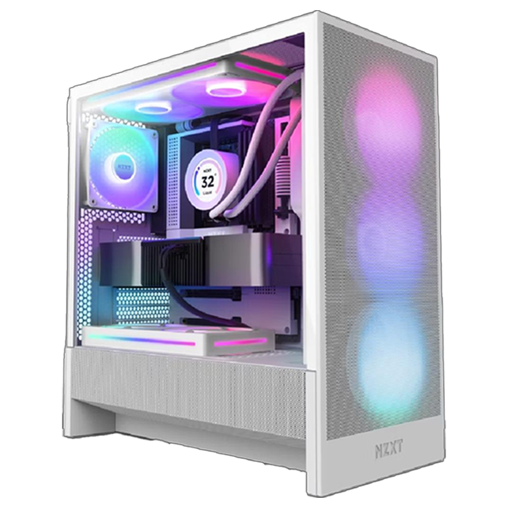 NZXT H5 Flow RGB Edition 750W 80+ Bronze ATX USB 3.2 USB-C Beyaz Mid Tower Kasa görsel 1