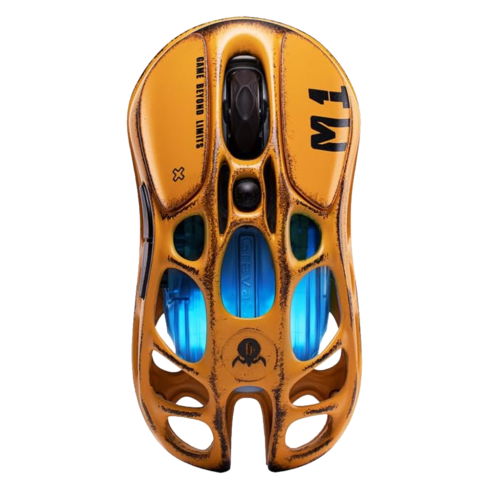 GravaStar Mercury M1 Pro RGB 26000 DPI 4000Hz Batlle-Worn Yellow Kablosuz Gaming Mouse