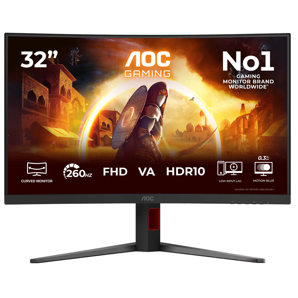 AOC C32G4Z 32" 260Hz 4ms HDMI DP Adaptive Sync HDR10 FHD VA Curved 1500R Gaming Monitör