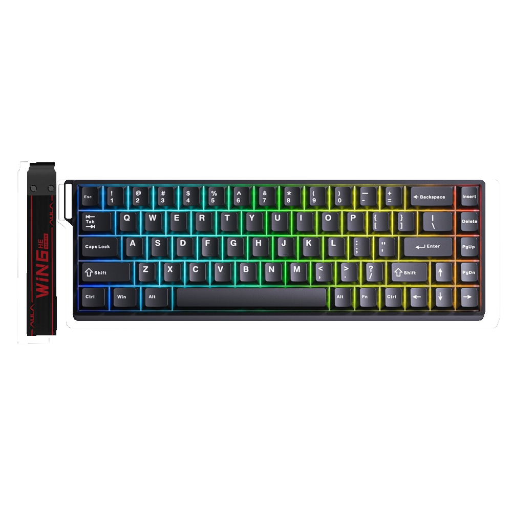 Aula Win68 HE Manyetik Switch Hot Swap TKL RGB Siyah Kablolu Gaming Klavye