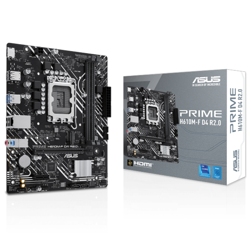 ASUS PRIME H610M-F D4 R2.0 3200MHz DDR4 Soket 1700 M.2 HDMI mATX Anakart