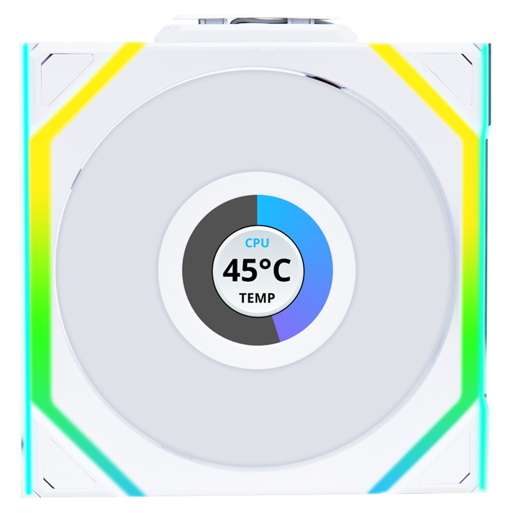LIAN LI UNI FAN SL Wireless LCD ARGB Beyaz 120mm Kasa Fanı