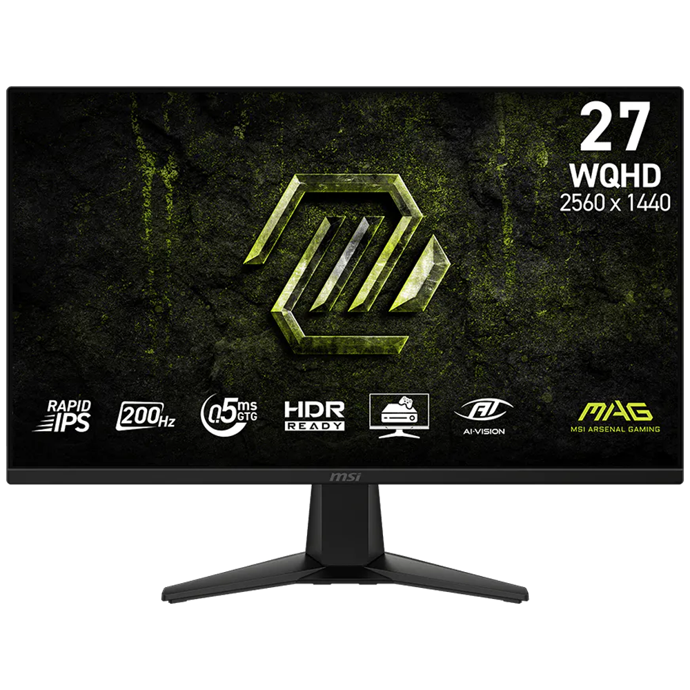MSI MAG 275QF E20 27" 200Hz 0.5ms HDMI DP G-Sync FreeSync Premium HDR Ready WQHD Rapid IPS Gaming Monitör