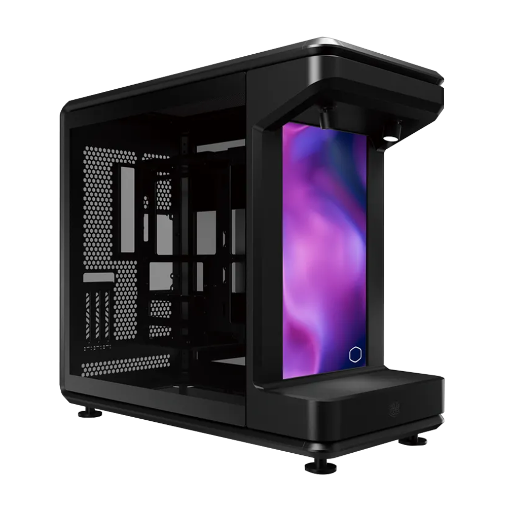 Cooler Master Masterframe 360 LCD 15.6" Mesh Tempered Glass USB 3.2 Siyah ATX Mid Tower Kasa