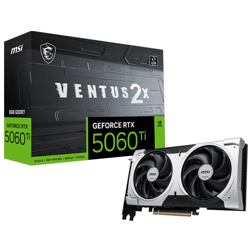 MSI GeForce RTX 5060 Ti VENTUS 2X PLUS 8GB GDDR7 128 Bit Ekran Kartı