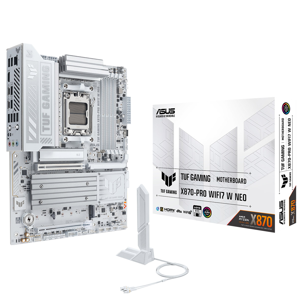 ASUS TUF GAMING X870-PRO WIFI7 W NEO 9600MHz(OC) DDR5 Soket AM5 M.2 HDMI ATX Anakart