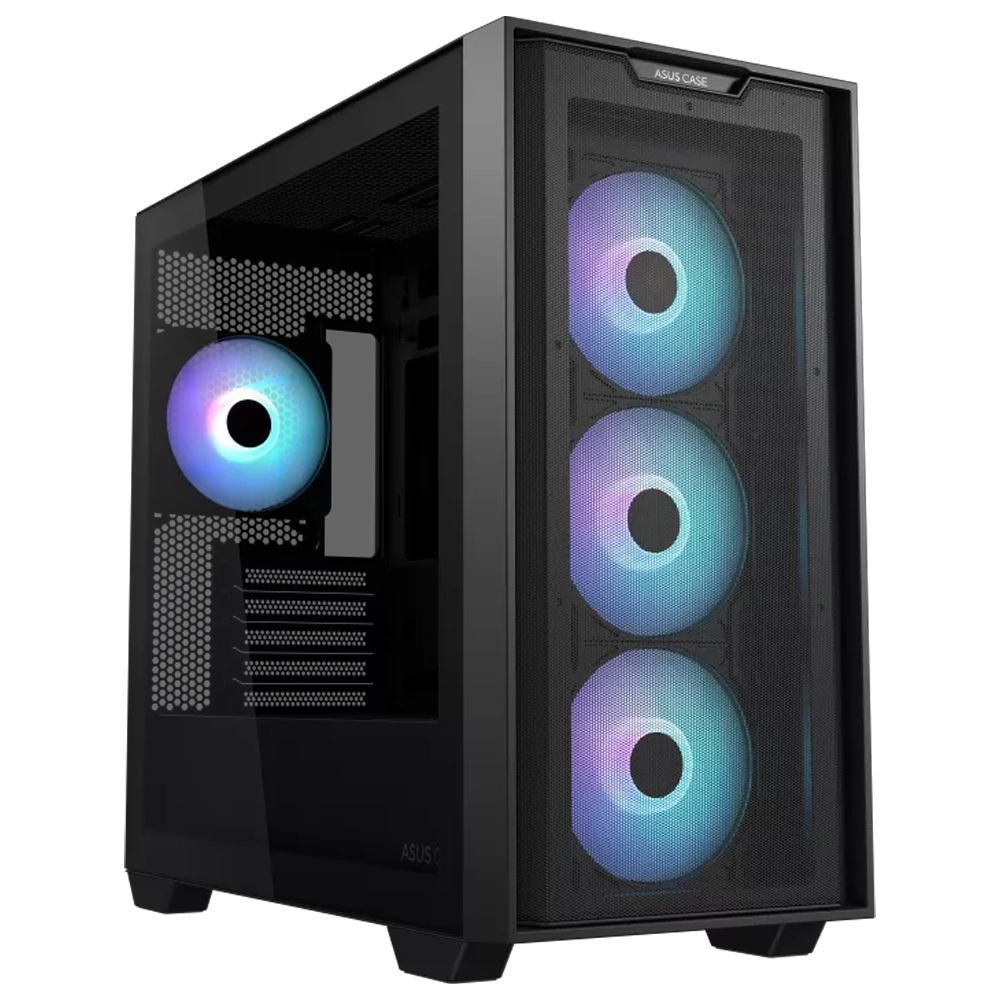 ASUS A21 PLUS Tempered Glass ARGB Siyah USB 3.2 Micro ATX Kasa
