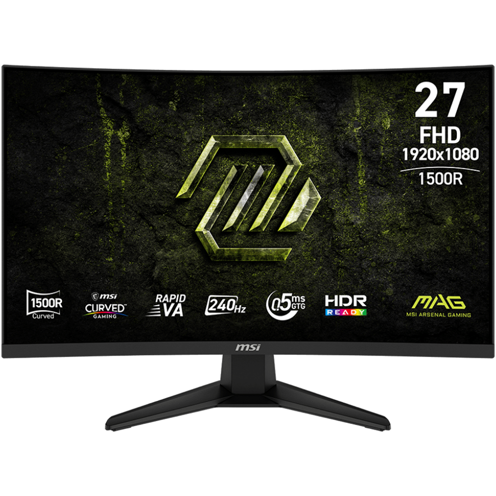 MSI MAG 275CF X24 27" 240Hz 0.5ms HDMI DP Adaptive Sync HDR Ready FHD Rapid VA Curved 1500R Gaming Monitör