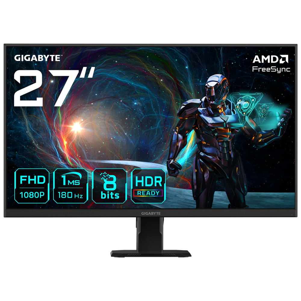 GIGABYTE GS27FA 27" 180Hz 1ms HDMI DP AdaptiveSync FHD SS IPS Gaming Monitör
