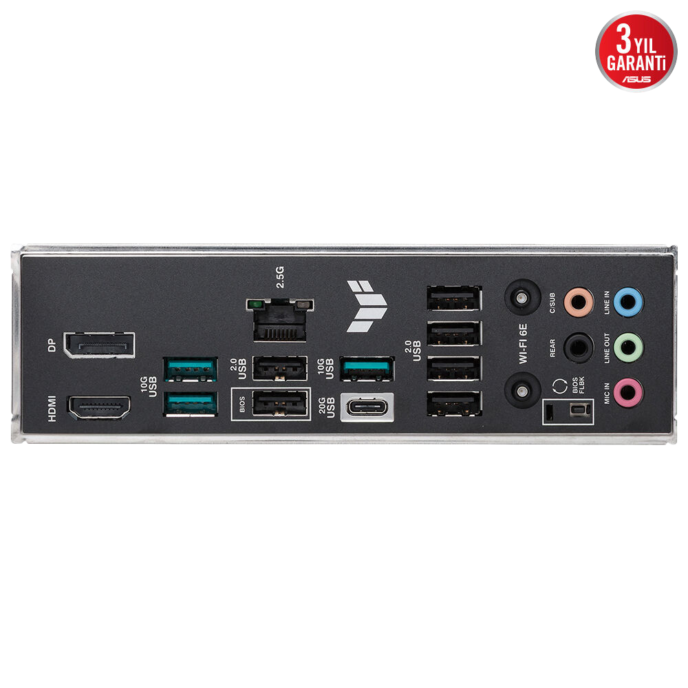 ASUS TUF GAMING B650E PLUS WIFI 8000MHz OC DDR5 Soket AM5 M.2 HDMI DP ATX Anakart