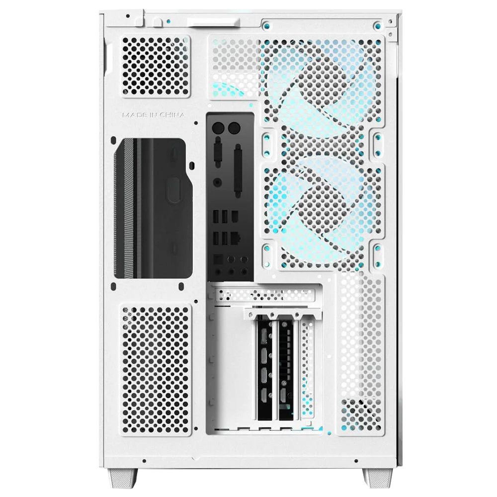 PowerBoost ECLIPSE USB 3.0 USB-C Tempered Glass 8x ARGB Fanlı ATX Mid Tower Beyaz Gaming Kasa 