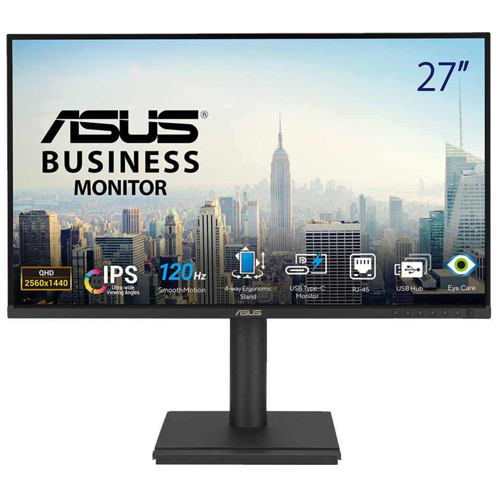 ASUS BE27ACGN 27" 120Hz 5ms HDMI DP USB 3.2 AdaptiveSync Pivot QHD IPS Monitör