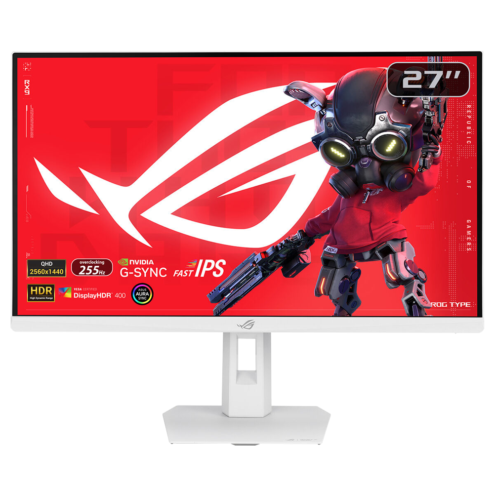 ASUS ROG Strix XG27ACMES-W 27" 255Hz(OC) 0.3ms USB-C HDMI DP Adaptive Sync HDR10 Pivot WQHD Fast IPS Gaming Monitör