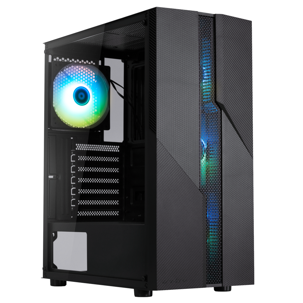 BitFenix C20 650W 80+ Beyaz PSU Tempered Glass FRGB USB 3.0 Mesh ATX Mid Tower Siyah Kasa