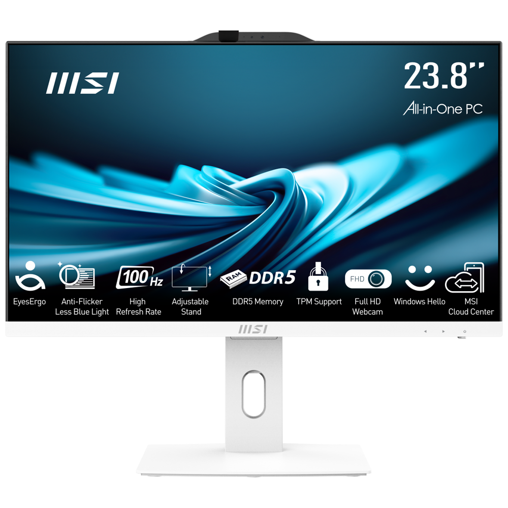 MSI PRO AP242P 14M-1201EU Core i5 14400 16GB(8GBx2) DDR5 512GB SSD 23.8" FHD IPS Beyaz AIO Masaüstü PC