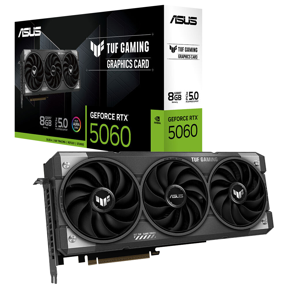 ASUS TUF Gaming GeForce RTX 5060 8GB GDDR7 DLSS 4 128 Bit Ekran Kartı