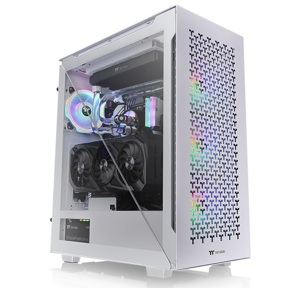 Thermaltake Divider 500 TG Air Snow Tempered Glass USB 3.2 ATX Mid Tower Kasa görsel 1