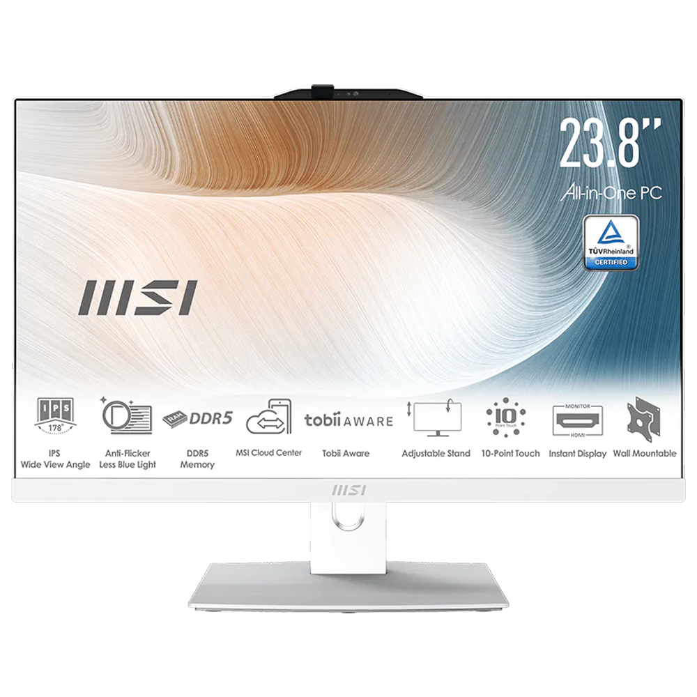 MSI MODERN AM242P 1M-2288EU Core 7 150U 16GB DDR5 512GB SSD 23.8" FHD FreeDos Beyaz AIO Masaüstü PC