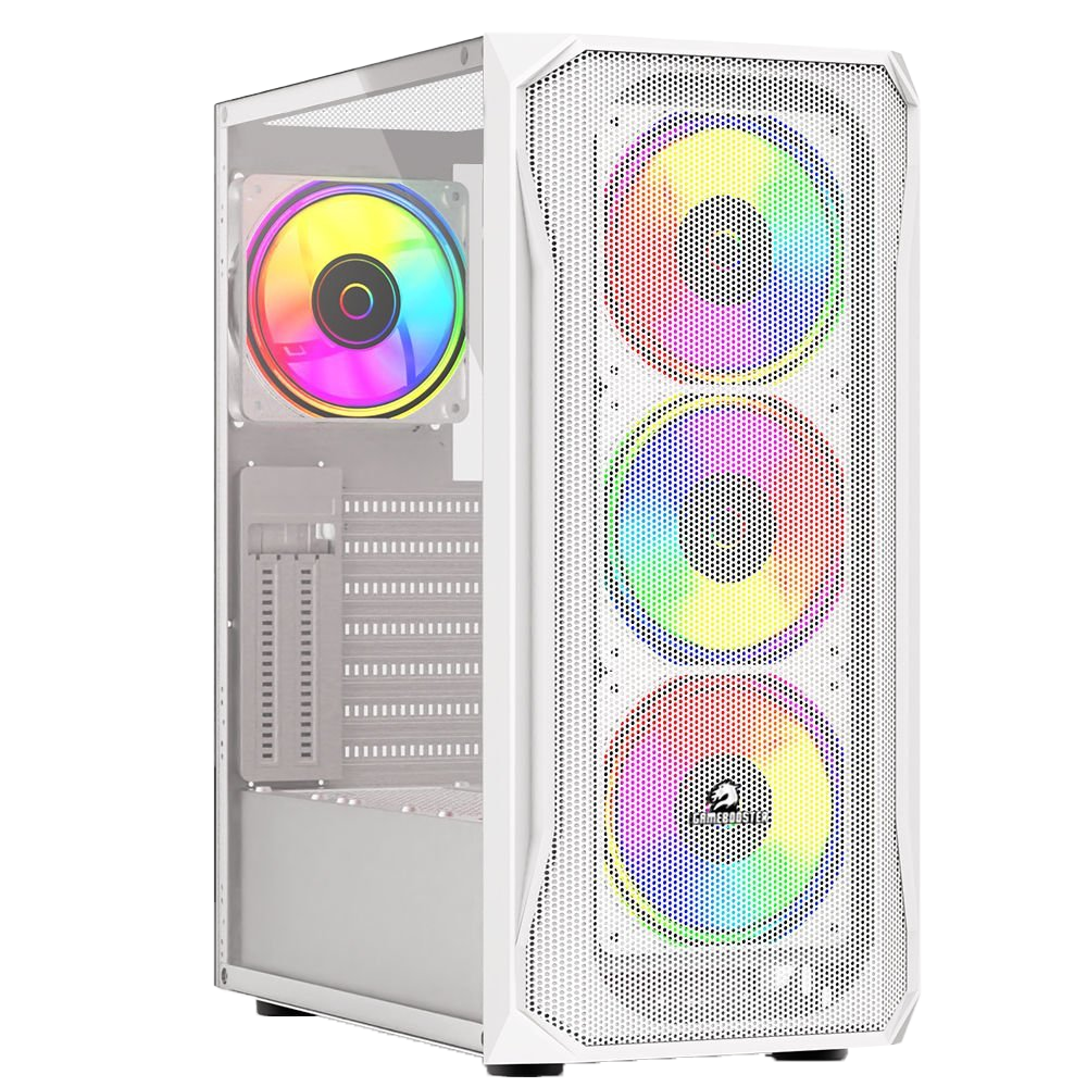 GameBooster GB-GBT005MW RGB Mesh Panel USB 3.0 Mid Tower Beyaz Kasa