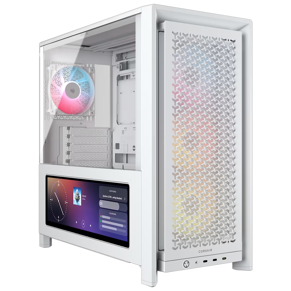 CORSAIR FRAME 4000D LCD RS ARGB Tempered Glass USB 3.2 Beyaz E-ATX Mid Tower Kasa