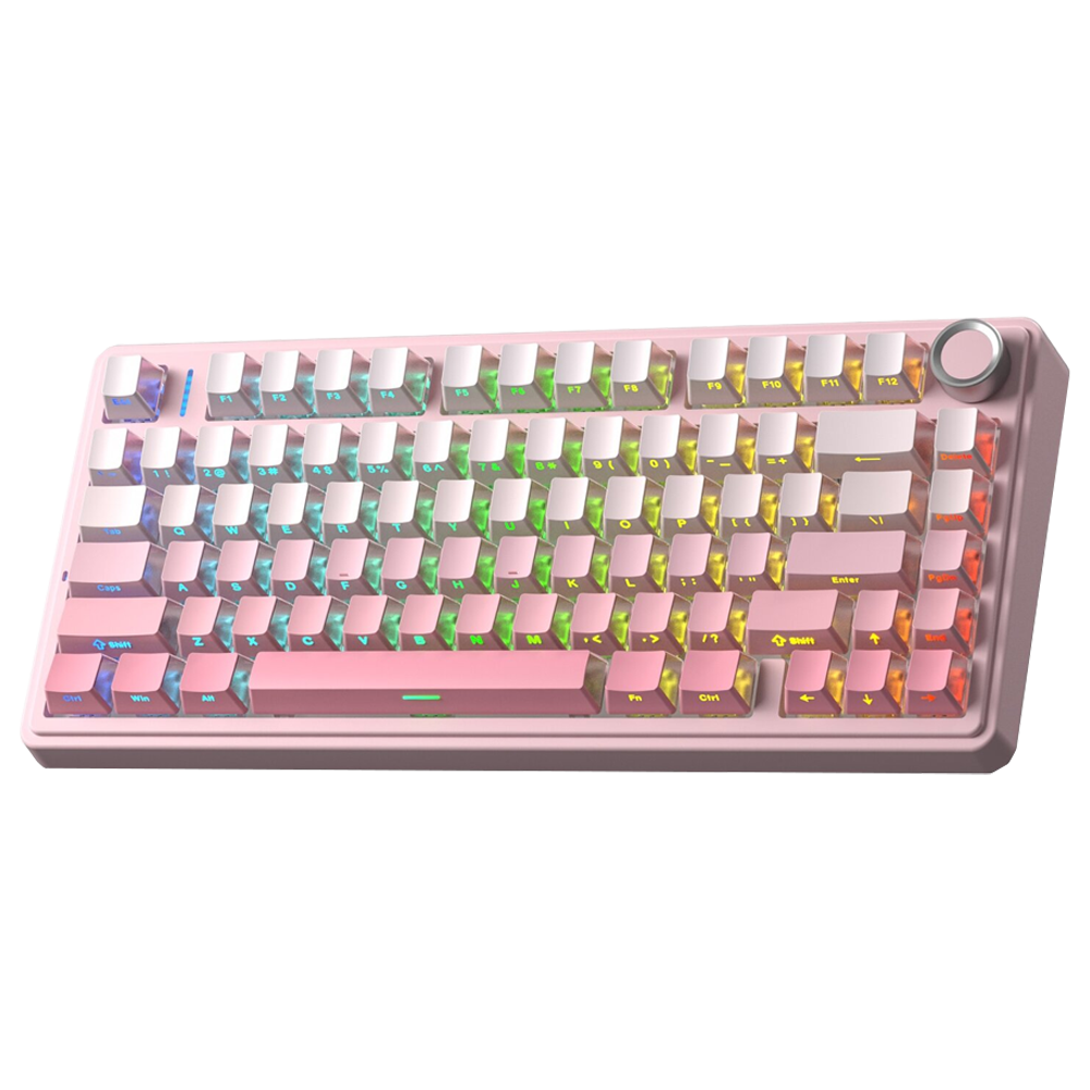 Aula F75 Cotton Candy Switch Hot Swap TKL RGB Pembe Kablosuz Mekanik Gaming Klavye