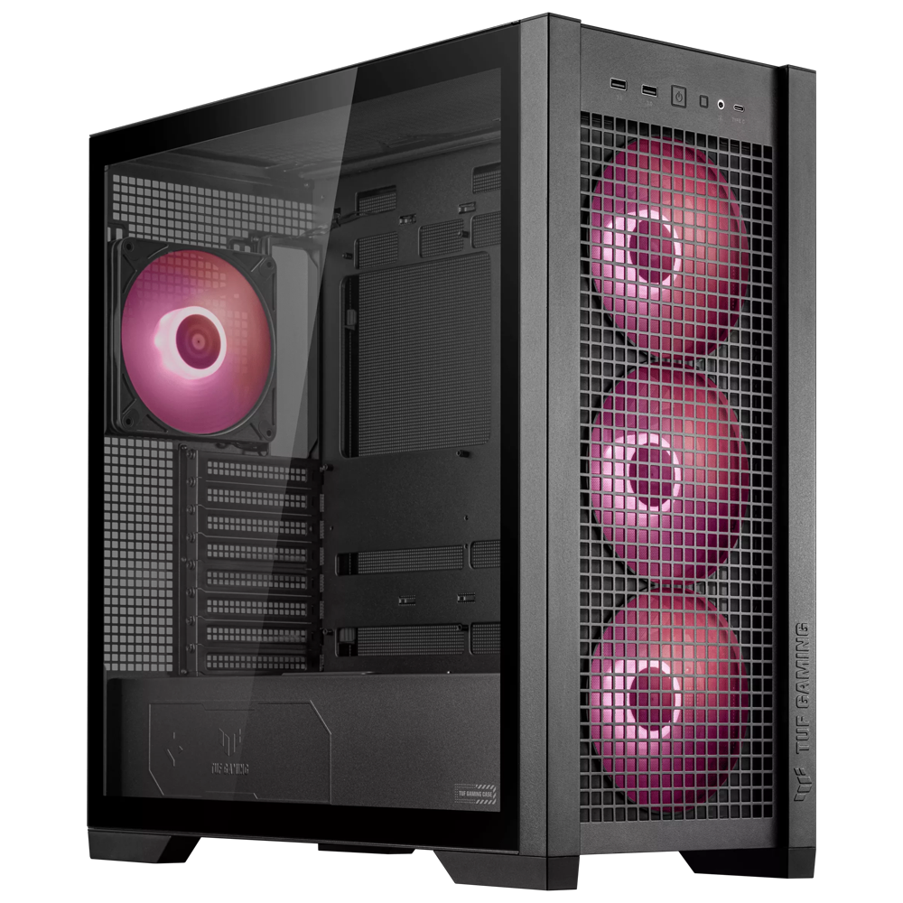 ASUS TUF GAMING GT302 ARGB Tempered Glass Siyah USB 3.2 ATX Mid Tower Kasa