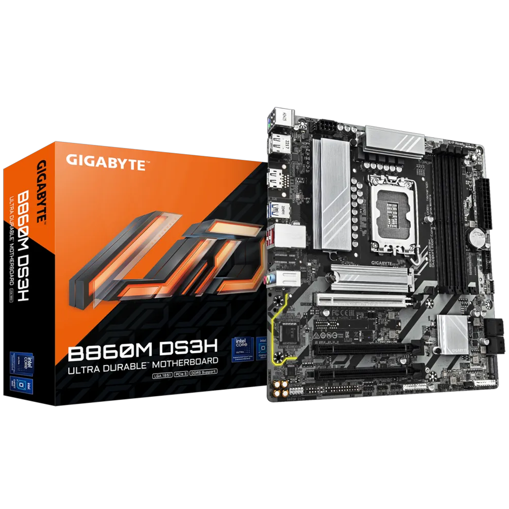 GIGABYTE B860M DS3H 9066MHz(OC) DDR5 Soket LGA 1851 M.2 HDMI DP mATX Anakart