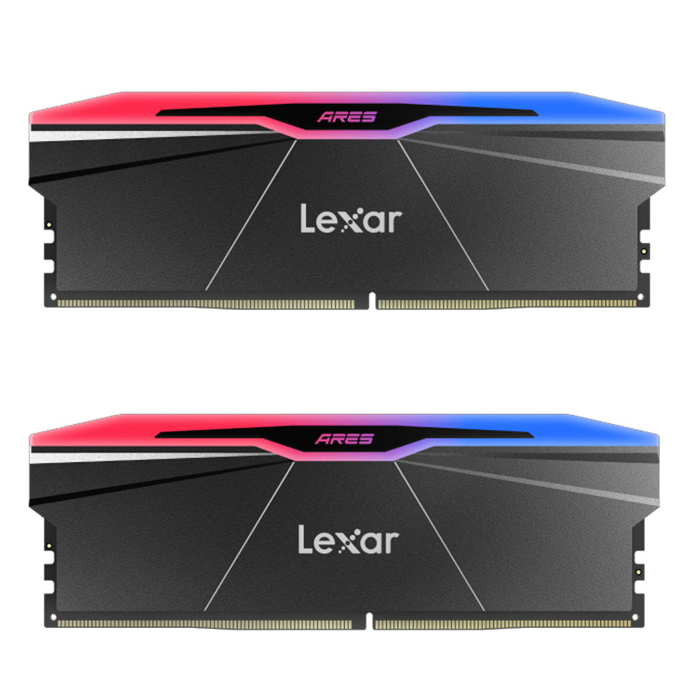 Lexar 32GB (2x16GB) ARES RGB 6400MHz CL30 XMP/EXPO DDR5 Siyah Dual Kit Ram