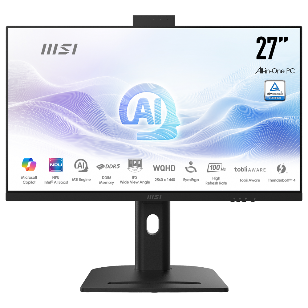 MSI MODERN AM273QP AI 1UM-419XEU Ultra 7 155H 16GB DDR5 1TB SSD FreeDos 27 " WQHD Siyah AIO Masaüstü PC