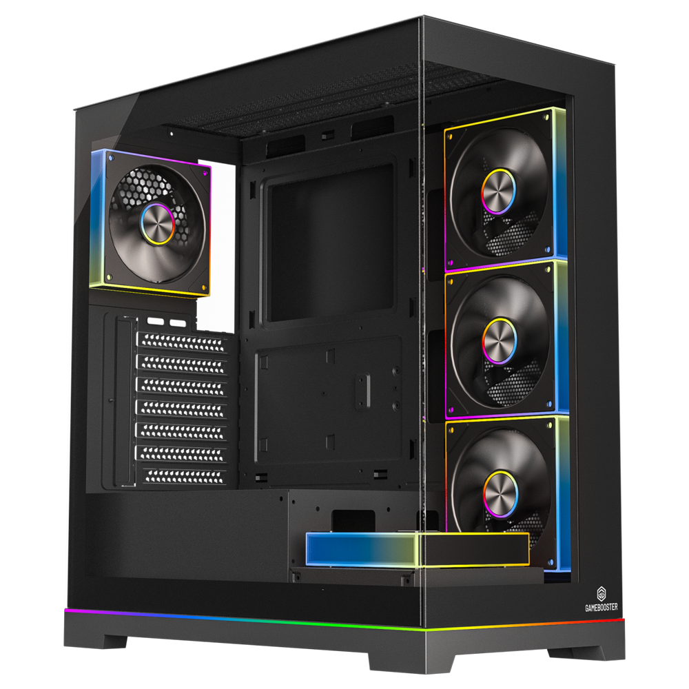 GameBooster NYVRA SYNC 850W 80+ Bronze ATX3.1 Gen5.1 SeaView ARGB ATX Mid Tower Siyah Kasa