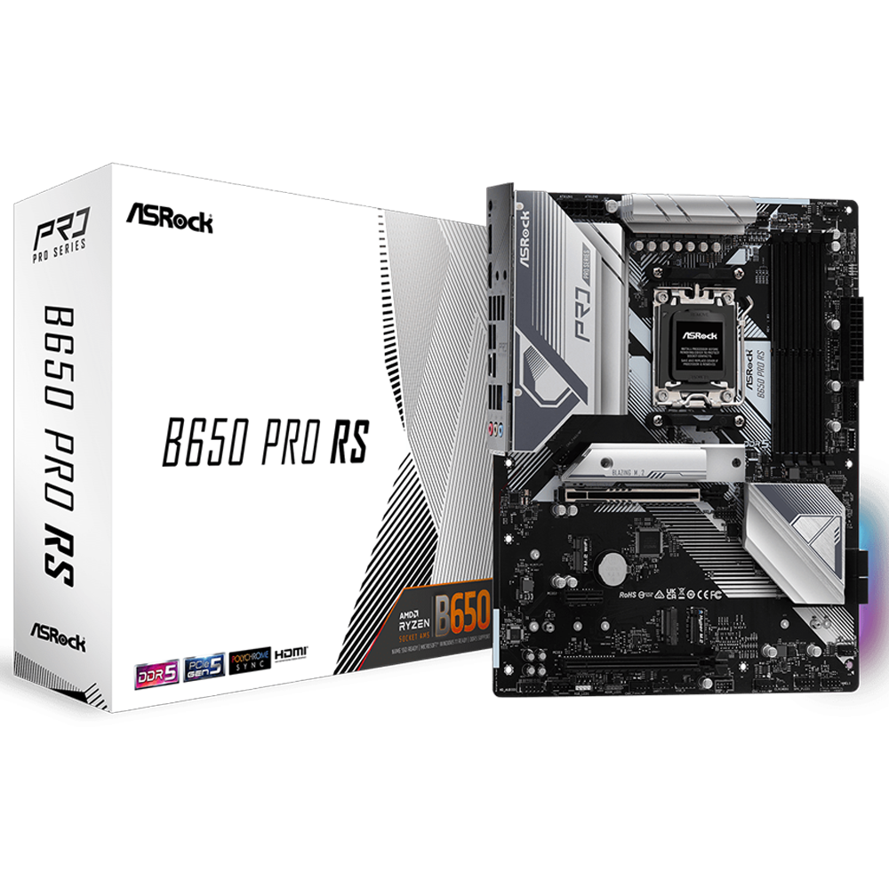 ASROCK B650 Pro RS 7200MHz(OC) DDR5 Soket AM5 M.2 USB 3.2 HDMI ATX Anakart