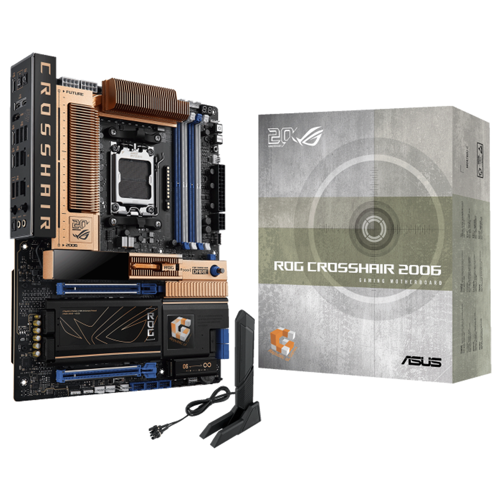 ASUS ROG CROSSHAIR 2006 9600MHz(OC) DDR5 Soket AM5 WIFI7 M.2 ATX Anakart