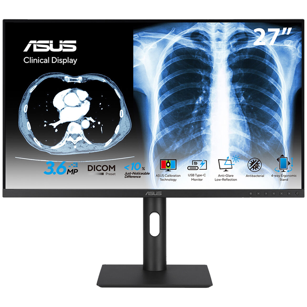 ASUS MH2741A 27" 60Hz 5ms HDMI DP USB-C Pivot IPS Klinik Monitör