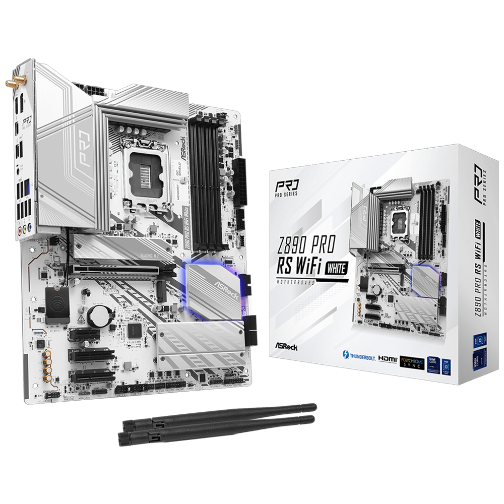 ASROCK Z890 PRO RS WIFI W 9066MHz OC DDR5 Soket 1851 WIFI6E M.2 HDMI DP Thunderbolt 4 ATX Anakart