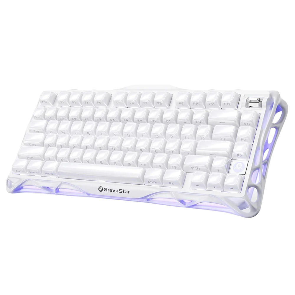 GravaStar Mercury K1 RGB Linear Key Switch Opaline White Kablosuz Gaming Klavye