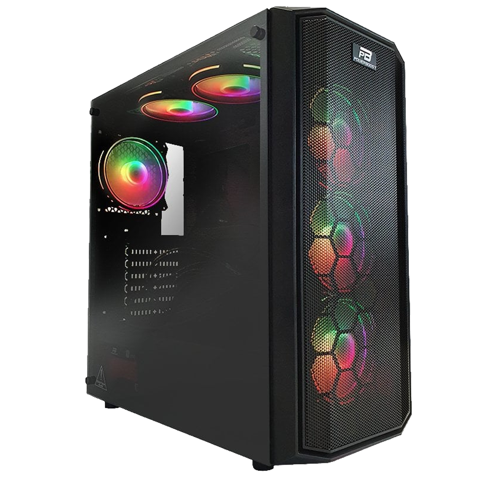 POWER BOOST X58RGB 650W 80+ Mesh RGB Tempered Glass USB 3.0 Mid Tower Kasa