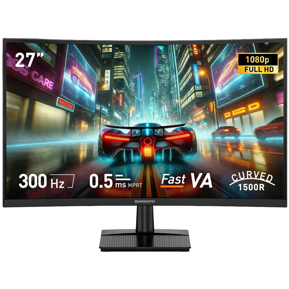 GameBooster GB-27C300FF 27'' 300Hz 0.5ms HDMI DP FreeSync Adaptive Sync HDR10 FHD Fast VA Curved 1500R Gaming Monitör