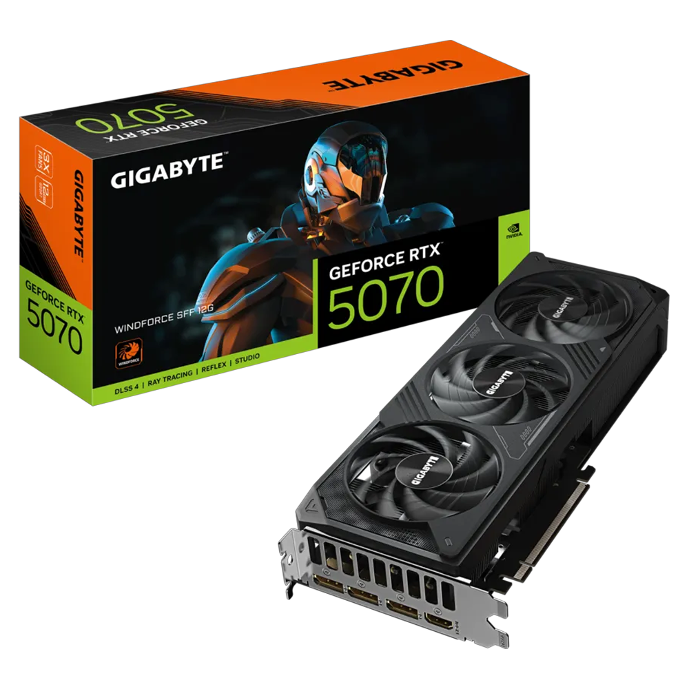 GIGABYTE GeForce RTX 5070 WINDFORCE SFF 12G GDDR7 DLSS 4 192 Bit Ekran Kartı görsel 1