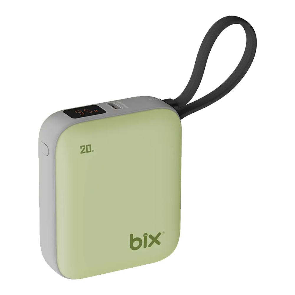 BIX PB119 20W 10000mAH USB-C Cep Boyu Taşınabilir Yeşil Hızlı Şarj Powerbank