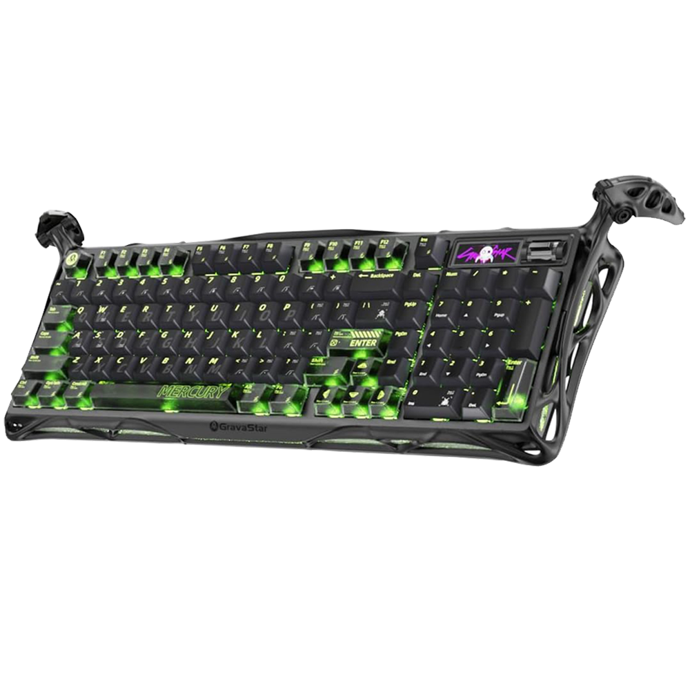 GravaStar Mercury K98 Pro RGB Ufo Switch Phantom Black Mekanik Kablosuz Gaming Klavye