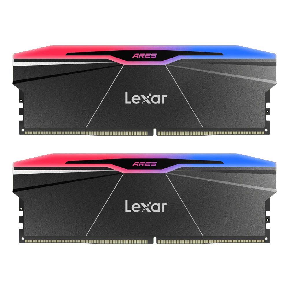 Lexar 32GB (2x16GB) ARES RGB 7600MHz CL36 XMP/ EXPO DDR5 Siyah Dual Kit Ram görsel 1