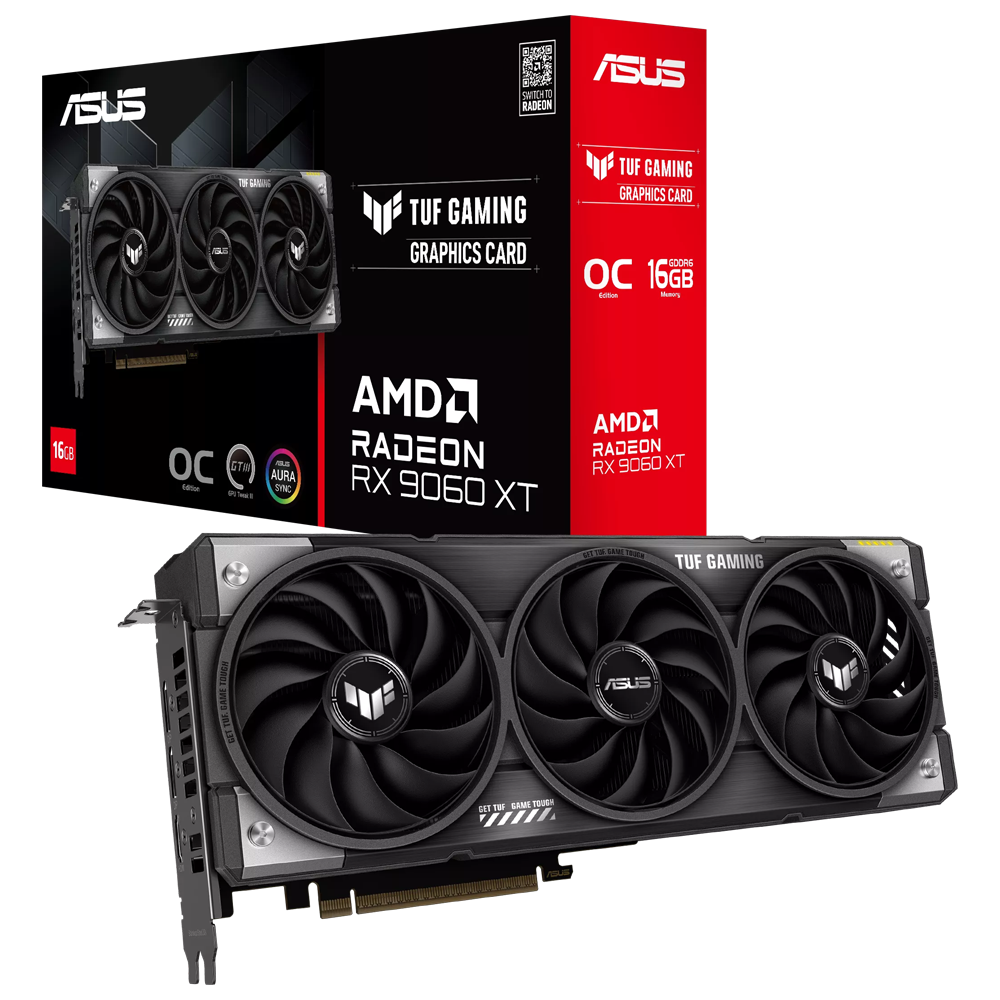 ASUS TUF Gaming Radeon RX 9060 XT 16GB GDDR6 128 Bit Ekran Kartı görsel 1