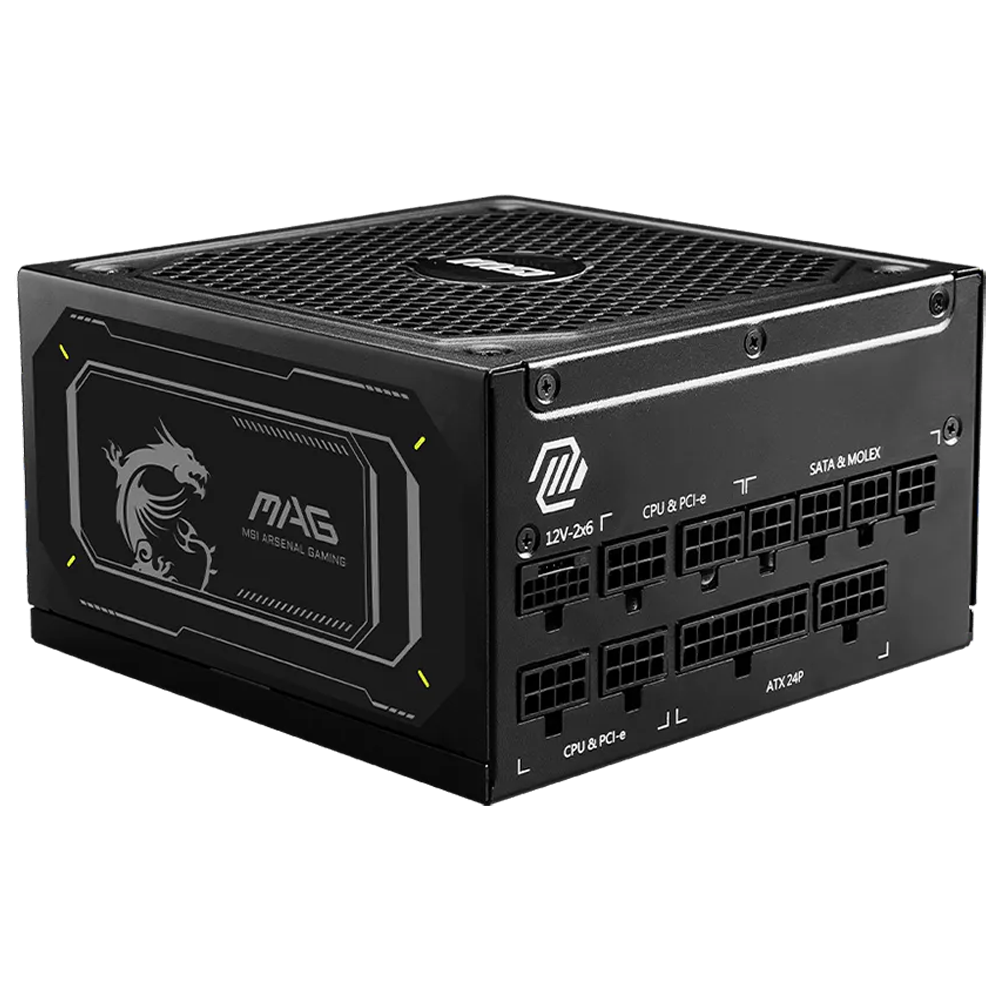 MSI MAG A1000GL PCIE5 II 1000W 80+ Gold GEN 5.1 ATX 3.1 135mm Fanlı PSU