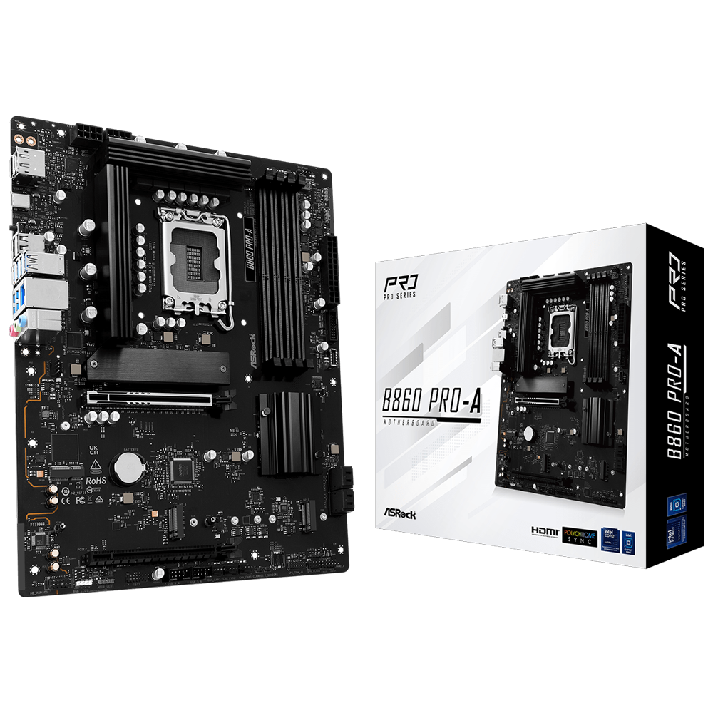 ASROCK B860 PRO-A 8666MHz DDR5 Soket 1851 M.2 USB 3.2 HDMI ATX Anakart