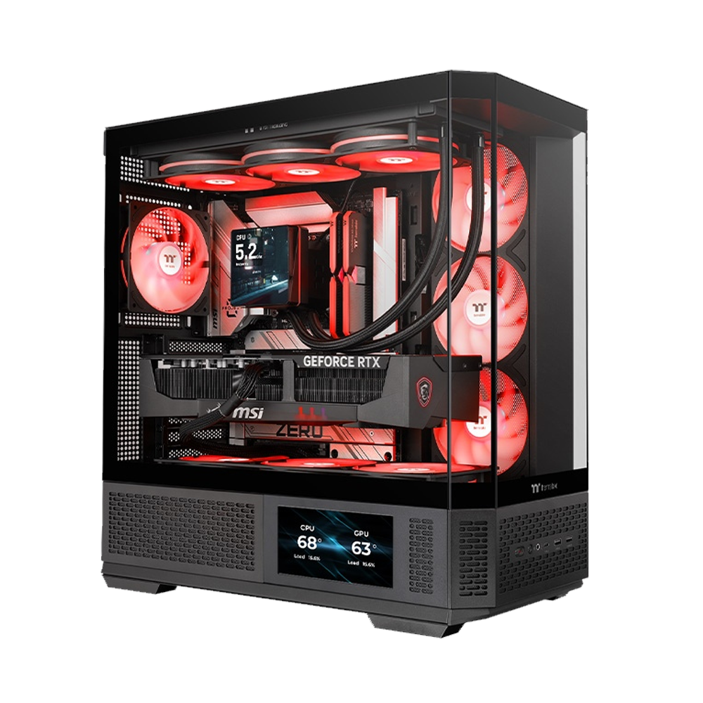 Thermaltake View 370 TG 1000W 80+ Gold ARGB USB 3.2 Siyah ATX Mid Tower Kasa